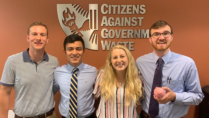Student interns at Citizens Against Government Waste.