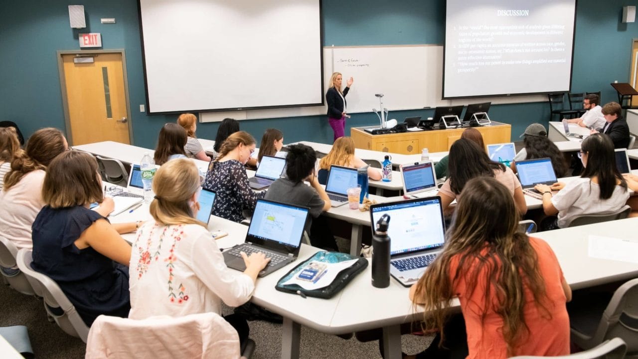 GMU Class with students and professor