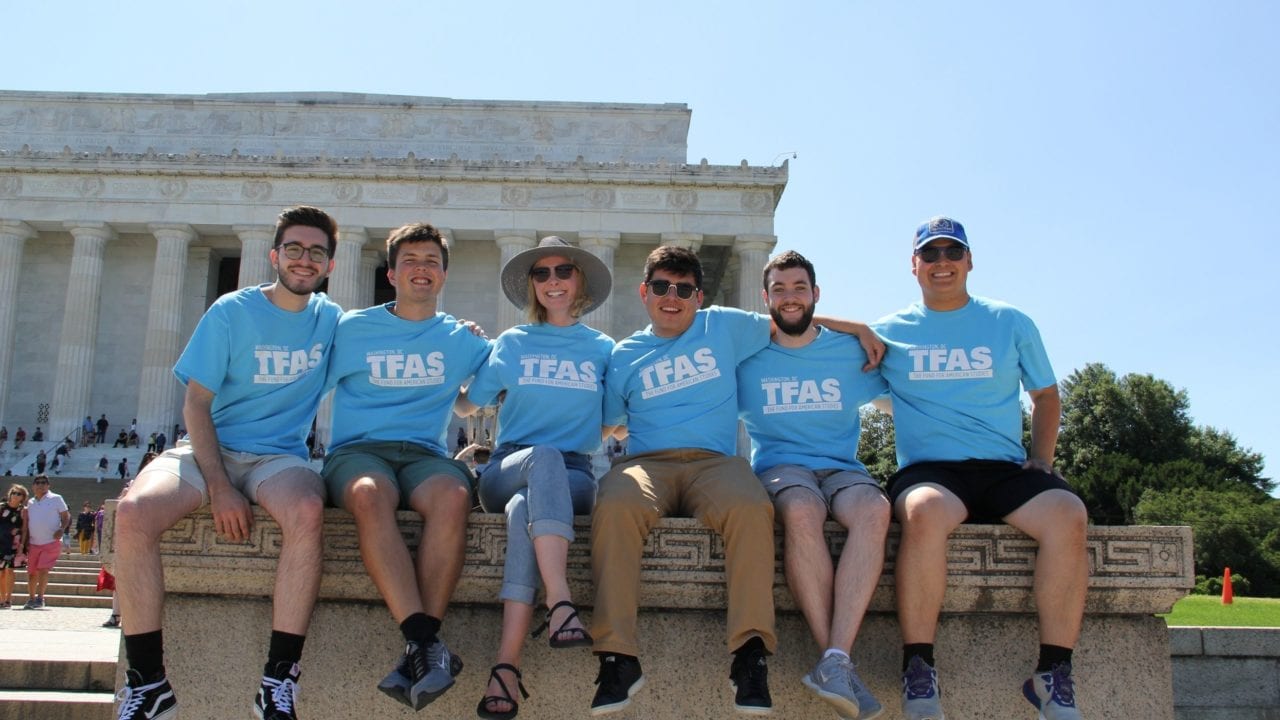 Program Advisors at the Lincoln Memorial